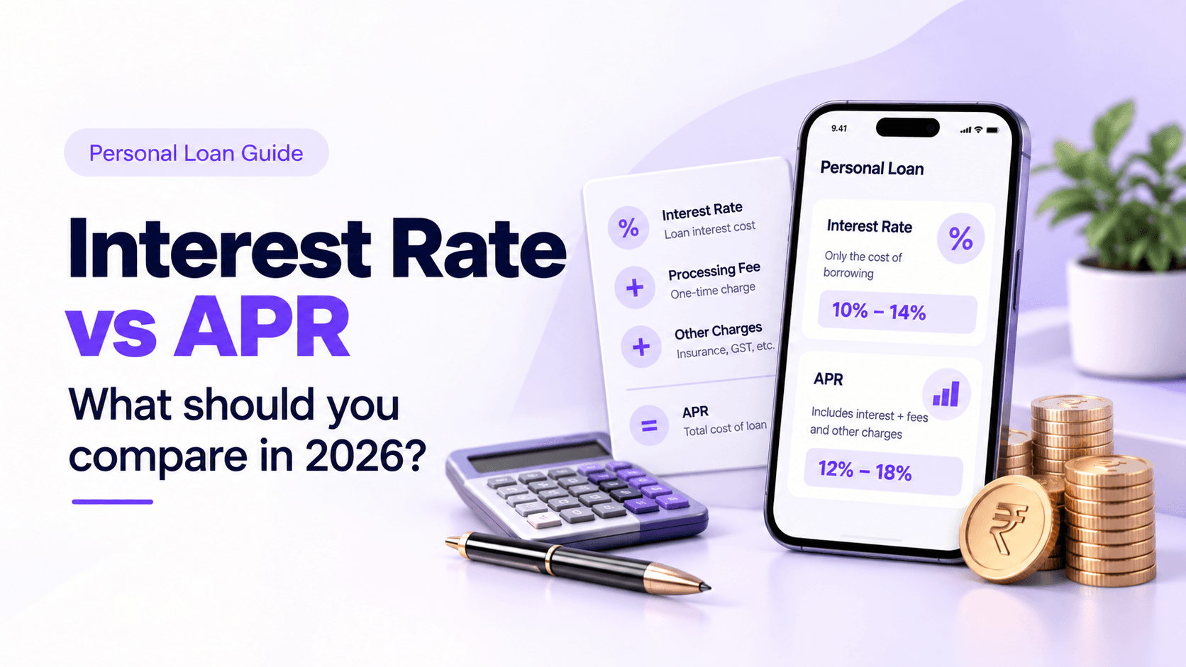 Interest Rate vs APR on a Personal Loan: What Should You Compare in 2026?